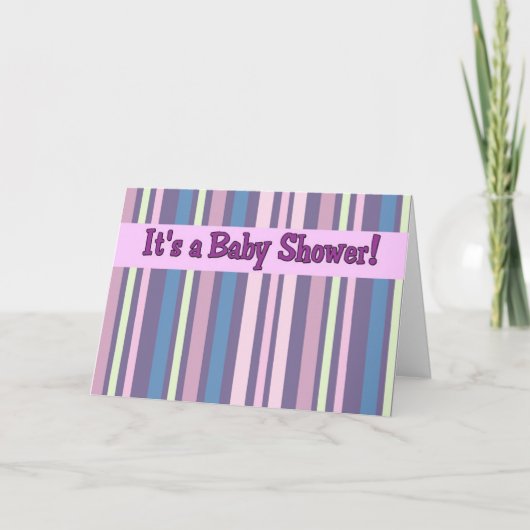 De paarse Uitnodigingen van het Baby shower van de (Voorkant)
