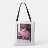De Paarse Varkenspijn Canvas tas (Achterkant)