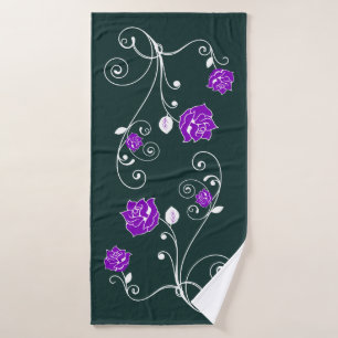De paarse Wintertaling van Rozen Bad Handdoek