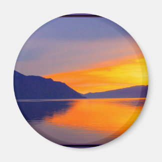 De Paarse zonsondergang op Lake Pend Orielle Set Magneet