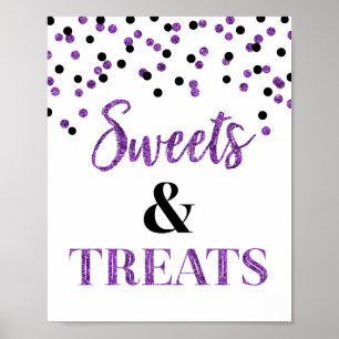 De paarse Zwarte Lijst van het Dessert van Poster