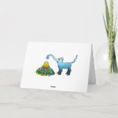 De paashaas verzamelt paaseieren feestdagen kaart (Achterkant)