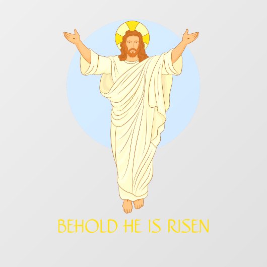 De paasheropleving van Jezus Behold is ontwricht Raamsticker (Vel)