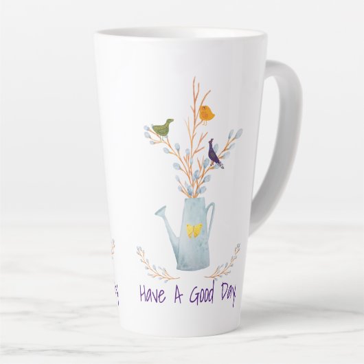 De pacock, de Duck en de Chick Latte Mok (Rechterhoek)