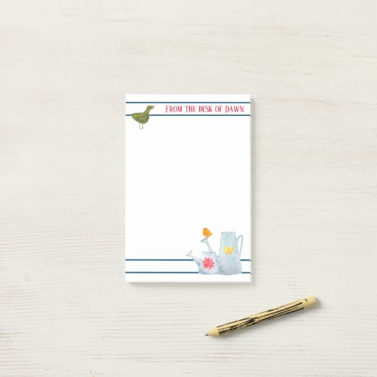 De pacock, de Duck en de Chick Post-it® Notes (Op bureau)