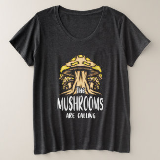 De paddenstoelen roepen grote maat t-shirt