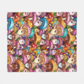 De paddenstoelenfamilie fleece deken (Voorkant (Horizontaal))