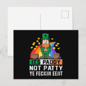 De Paddy niet Patty St Patricks Day Briefkaart (Voorkant / Achterkant)