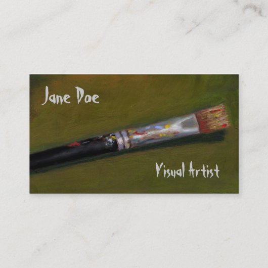 DE PAINTBRUSH VAN ARTIST: Visitekaartje (Voorkant)