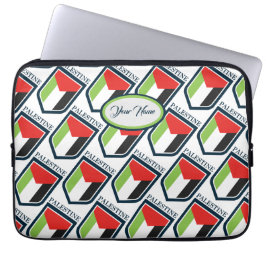 De Palestijnse en Palestijnse vlag Gepersonaliseer Laptop Sleeve