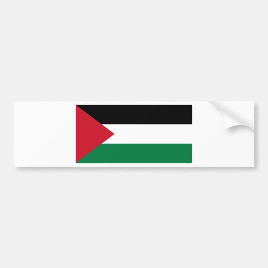 De Palestijnse vlag (عفم) لسenkelvoudig Bumpersticker (Voorkant)