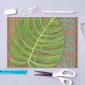 De Palm van de Druk van het blok op Wicker Achterg Tissuepapier (Craft)