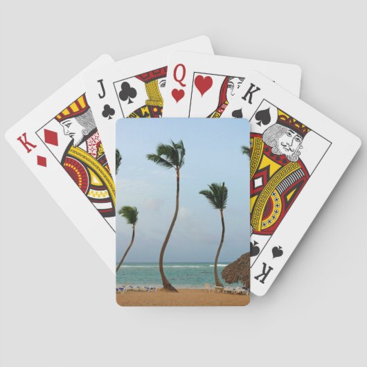 De Palm van het strand Pokerkaarten (Achterkant)