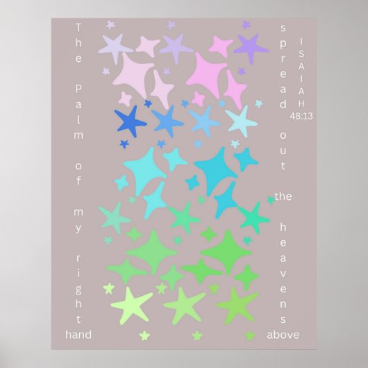 De palm van mijn rechterhand spreidde de hemelen u poster (Voorkant)