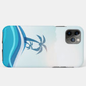 De palmbomen in de oceaangolven blauw (alle telefo Case-Mate iPhone case (Achterkant (horizontaal))