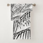 De palmboom verlaat  Retro Abstract Patroon Bad Handdoek (Insitu)