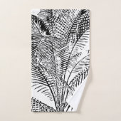 De palmboom verlaat  Retro Abstract Patroon Bad Handdoek (Handdoek)
