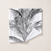 De palmboom verlaat  Retro Abstract Patroon Bad Handdoek (Wasdoekje)