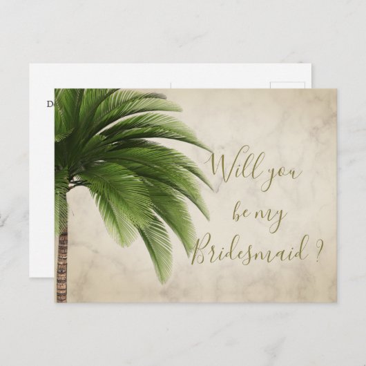 De palmboom zal mijn uitnodiging zijn. (Voorkant / Achterkant)