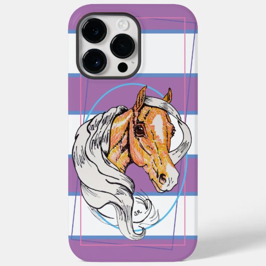 De Palomino (paarse, blauw & wit) Hoesje-Mate iPho Case-Mate iPhone Case (Achterkant)