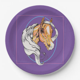 De Palomino (paarse) Papieren Bordje
