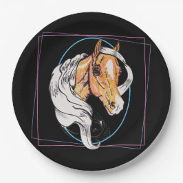 De Palomino (zwart) Papieren Bordje