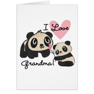 De panda draagt de Oma van de Liefde van I