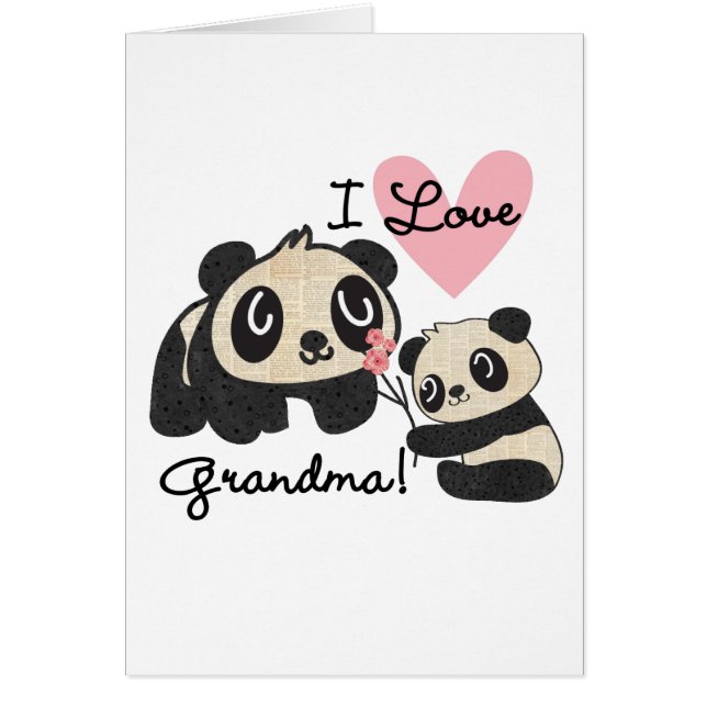 De panda draagt de Oma van de Liefde van I (Voorkant)