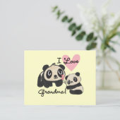 De panda draagt de Oma van de Liefde van I Briefkaart (Staand voorkant)