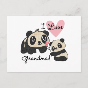 De panda draagt de Oma van de Liefde van I Briefkaart