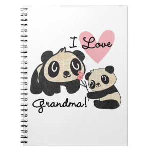 De panda draagt de Oma van de Liefde van I Notitieboek