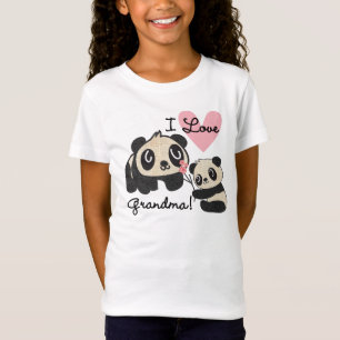De panda draagt de Oma van de Liefde van I T-shirt
