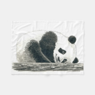 De panda draagt fleece deken