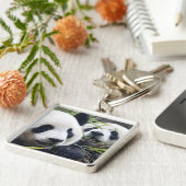 De panda draagt sleutelhanger (Zijkant)