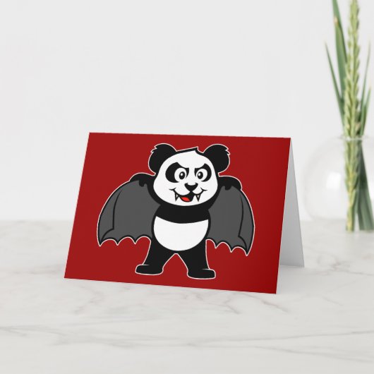 De Panda van de vampier Feestdagen Kaart (Voorkant)