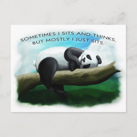 De Panda van de zitting Briefkaart (Voorkant)