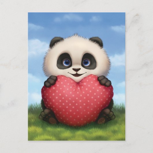 De Panda van Valentijn Feestdagenkaart (Voorkant)