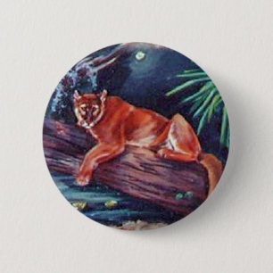 De panter van Florida in de moeras Ronde Button 5,7 Cm
