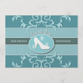 De Pantoffel van het Glas van Cinderella bewaart Save The Date