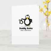 De papa beslist Pinguïn Kaart (Gele Bloem)