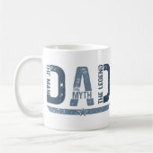 "DE PAPA De Man Met De Legende" Vaderdag Geschenk Koffiemok (Links)