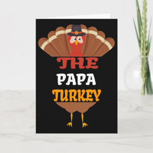 De Papa Kalkoen Matching Familie Groep Thanksgivin Kaart