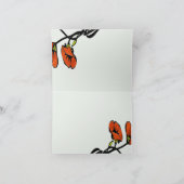 De Papaver van Nouveau (dank u Nota) Bedankkaart (Binnen)