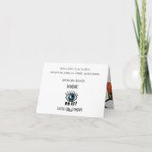 De Papaver van Nouveau (dank u Nota) Bedankkaart (Achterkant)