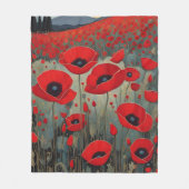 De papavers fleece deken (Voorkant)