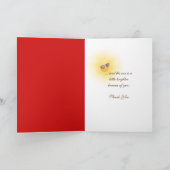 De papavers in Gras danken u Bedankkaart (Binnen)