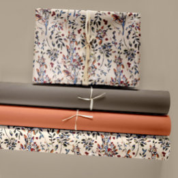 De Papier Cadeau Aquarelle Berries Feuille Automne Couleurs Brown O