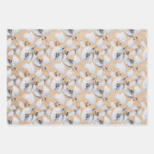 De Papier Cadeau Aquarelle rustique Dusty Feuille hiver (Devant 3)