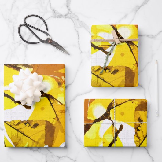 De Papier Cadeau Couleurs d'automne, feuille (Recto)