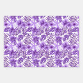 De Papier Cadeau Cute Tropical violet feuille motif (Devant)